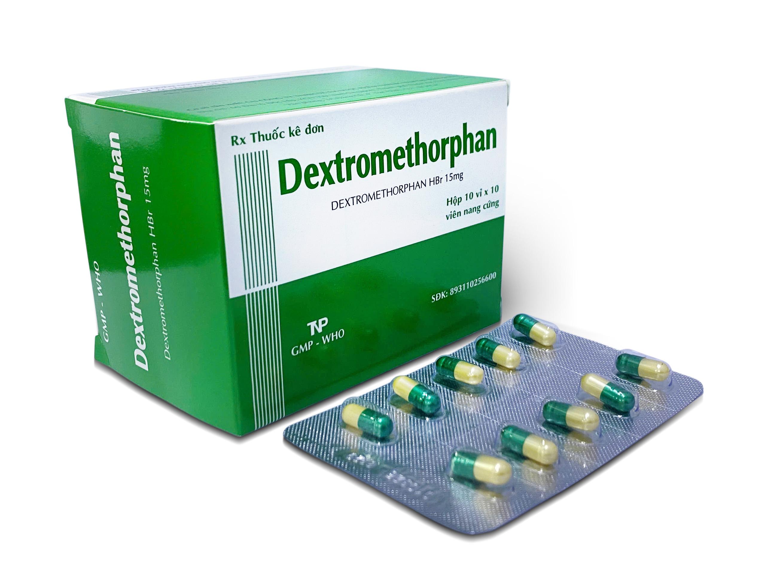 Dextromethorphan 15mg Thành Nam (H/100 viên nang)
